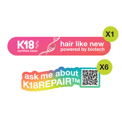 k18 Window and mirror cling pack (1 x door decal 6 x mirror clings)